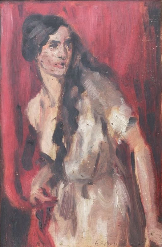 Giovane donna con capelli neri, 1910